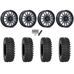 System 3 XT400 40x9.5-24 Tires on MSA M55 Commander Matte Gunmetal Wheels