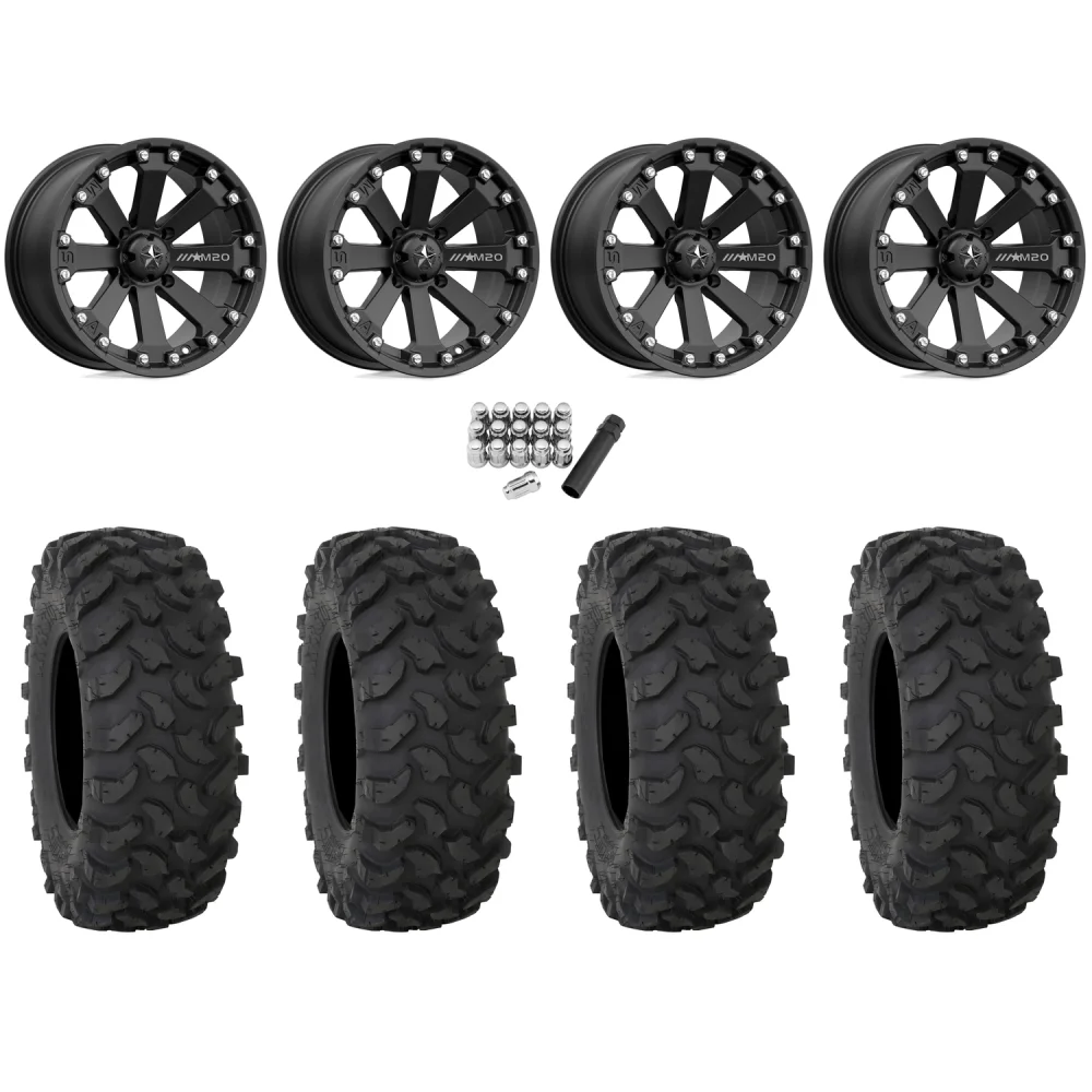 System 3 XTR370 28x10-14 Tires on MSA M20 Kore Wheels, complete kit