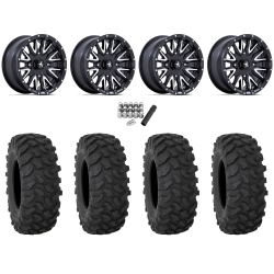 System 3 XTR370 28x10-14 Tires on MSA M49 Creed Matte Black & Machined Wheels