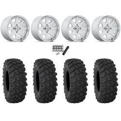 System 3 XTR370 28x10-14 Tires on MSA M54 Spark Polished Wheels