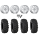 System 3 XTR370 28x10-14 Tires on MSA M54 Spark Polished Wheels