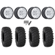 System 3 XTR370 32x10-15 Tires on Fuel Piston Hyper Silver Machined Wheels