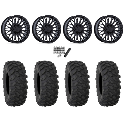 System 3 XTR370 35x10-20 Tires on MSA M50 Clubber Gloss Black Wheels