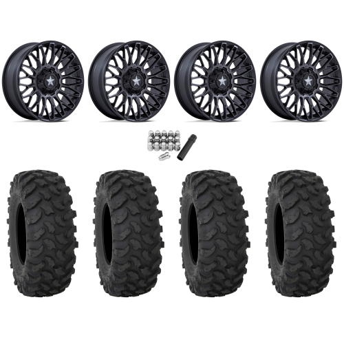 System 3 XTR370 35x10-20 Tires on MSA M50 Clubber Matte Black DDT Wheels