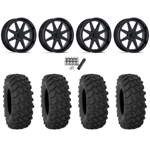 System 3 XTR370 35x10-20 Tires on MSA M54 Spark Gloss Black Wheels