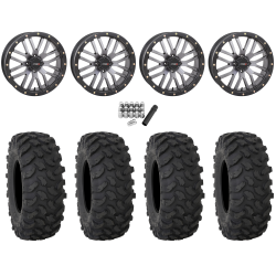 System 3 XTR370 35x10-20 Tires on System 3 Offroad ST-3 Matte Gunmetal Wheels