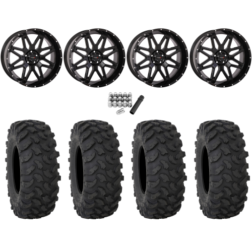 System 3 XTR370 35x10-20 Tires on System 3 Offroad ST-7 Gloss Black Wheels