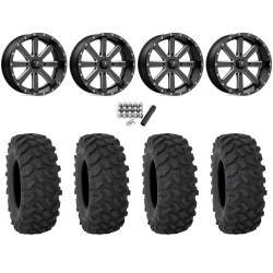 System 3 XTR370 40x10-24 Tires on MSA M34 Flash Gloss Black Milled Wheels