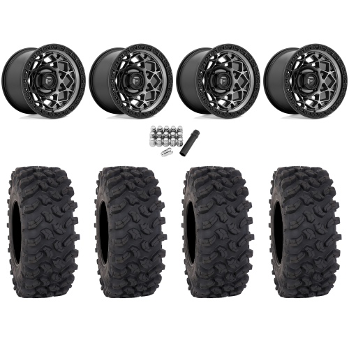 System 3 Offroad XTR370W 32x12-15 (10ply) Radial Tires on Fuel Unit Matte Gunmetal (15x10) Wheels