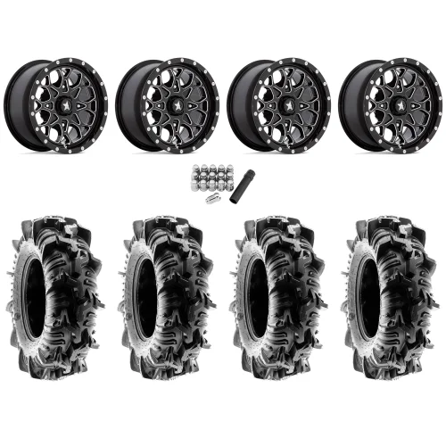 Terache Aztex XL 30x9-14 (8ply) Tires on MSA M45 Portal Gloss Black ...