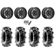 Terache Aztex XL 30x9-14 (8ply) Tires on MSA M45 Portal Gloss Black Milled Wheels