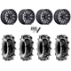 Terache Aztex XL 28x9-14 (8ply) Tires on MSA M49 Creed Matte Black & Machined Wheels