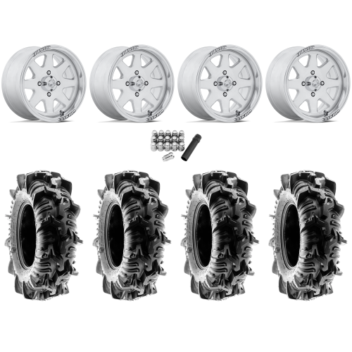 Terache Aztex XL 30x9-14 (8ply) Tires on MSA M54 Spark Polished Wheels