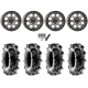 Terache Aztex XL 28x9-14 (8ply) Tires on System 3 Offroad SB-7 Matte Titanium Beadlock Wheels