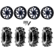 Terache Aztex XL 33x9-18 (8ply) Tires on Fuel Runner Candy Blue Wheels