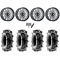 Terache Aztex XL 33x9-18 (8ply) Tires on ITP Momentum Gloss Black Milled Wheels