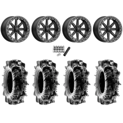 Terache Aztex XL 33x9-18 (8ply) Tires on MSA M31 Lok2 Satin Black Beadlock Wheels