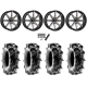 Terache Aztex XL 35x9-20 (8ply) Tires on High Lifter HL10 Smoke Wheels