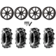 Terache Aztex XL 35x9-20 (8ply) Tires on High Lifter HL4 Gloss Black Wheels