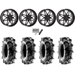 Terache Aztex XL 35x9-20 (8ply) Tires on System 3 Offroad ST-7 Gloss Black Milled Wheels