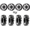 Terache Aztex XL 35x9-20 (8ply) Tires on System 3 Offroad ST-7 Gloss Black Milled Wheels
