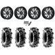 Terache Aztex XL 38x9-22 (8ply) Tires on Fuel Kompressor Gloss Black Milled Wheels