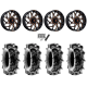 Terache Aztex XL 38x9-22 (8ply) Tires on Fuel Runner Candy Orange Wheels