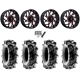 Terache Aztex XL 38x9-22 (8ply) Tires on Fuel Runner Candy Red Wheels