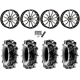Terache Aztex XL 38x9-22 (8ply) Tires on High Lifter HL21 Machined Wheels