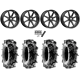 Terache Aztex XL 38x9-22 (8ply) Tires on MSA M12 Diesel Gloss Black Wheels