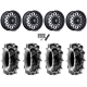 Terache Aztex XL 38x9-22 (8ply) Tires on MSA M50 Clubber Matte Black DDT Wheels