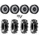 Terache Aztex XL 38x9-22 (8ply) Tires on MSA M55 Commander Gloss Black Milled Wheels