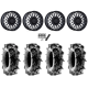 Terache Aztex XL 44x9.5-24 (8ply) Tires on MSA M50 Clubber Gloss Black Wheels