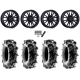 Terache Aztex XL 44x9.5-24 (8ply) Tires on MSA M51 Thunderlips Matte Black Wheels