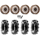 Terache Aztex XL 44x9.5-24 (8ply) Tires on MSA M55 Commander Gloss Bronze Milled Wheels