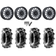 Terache Aztex XL 44x9.5-24 (8ply) Tires on MSA M55 Commander Matte Gunmetal Wheels