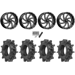 Terache Aztex XX 34x8.5-18 Tires on MSA M36 Switch Gloss Black Milled Wheels