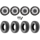 Terache Stryker 28x9-14 (8ply) Tires on Frontline 223 Gunmetal Grey Beadlock Wheels