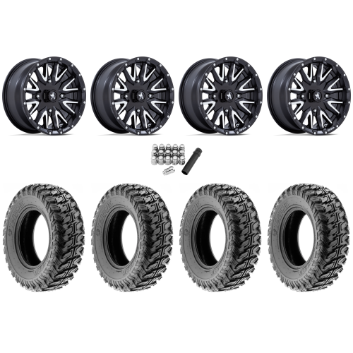 Terache Stryker 30x10-14 (8ply) Tires on MSA M49 Creed Matte Black & Machined Wheels