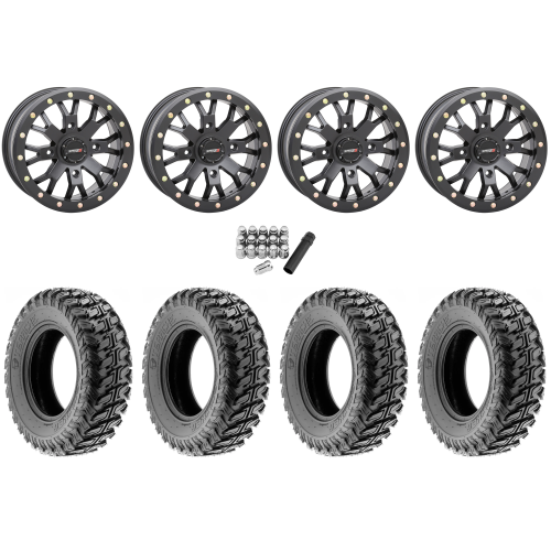 Terache Stryker 32x10-14 (8ply) Tires on System 3 Offroad SB-4 Matte Black Beadlock Wheels