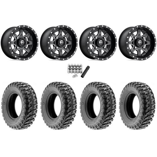 Terache Stryker 33x10-15 (8ply) Tires on Fuel Maverick Matte Black Milled Wheels