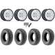 Terache Stryker 32x10-15 (8ply) Tires on Fuel Piston Hyper Silver Machined Wheels