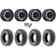 Terache Stryker 33x10-15 (8ply) Tires on Fuel Piston Matte Black Wheels
