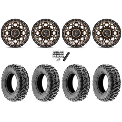 Terache Stryker 32x10-15 (8ply) Tires on Fuel Unit Matte Bronze Wheels