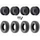 Terache Stryker 32x10-15 (8ply) Tires on MSA M49 Creed Matte Black Wheels