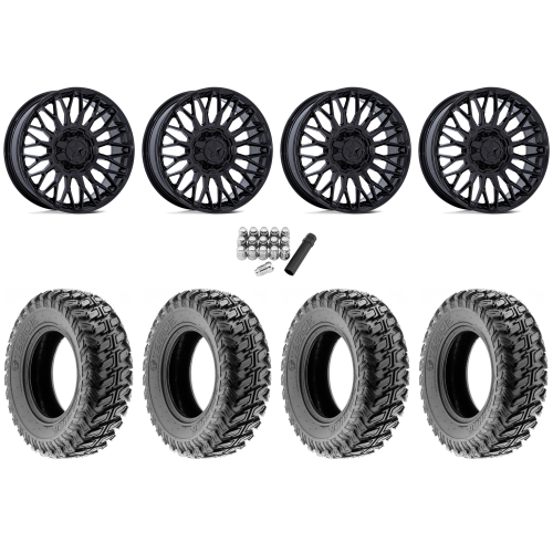 Terache Stryker 32x10-15 (8ply) Tires on MSA M50 Clubber Gloss Black Wheels