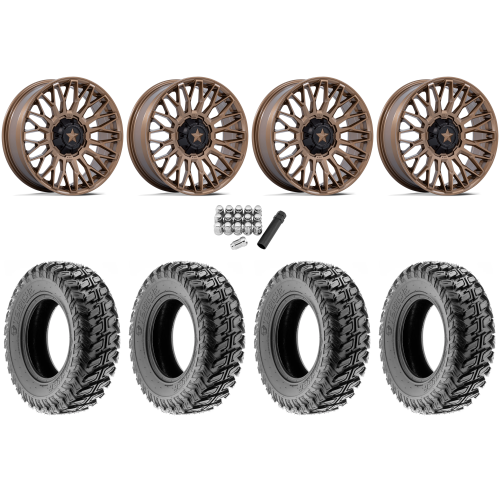 Terache Stryker 32x10-15 (8ply) Tires on MSA M50 Clubber Matte Bronze Wheels