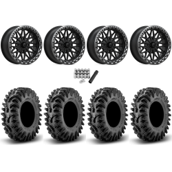Terminator 34x10-18 Tires on MSA M53 Bolo Matte Black Beadlock Wheels