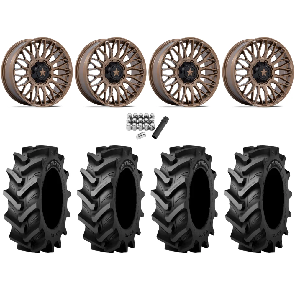 Tiron HS617 TT 37x9.5-20 Tires on MSA M50 Clubber Matte Bronze Wheels, complete kit