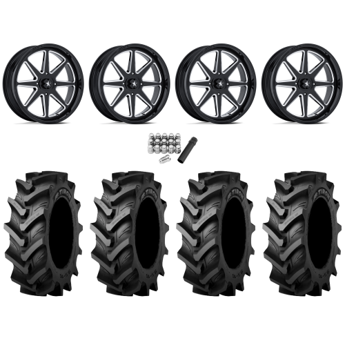 Tiron HS617 TT 40x11.2-20 Tires on MSA M54 Spark Gloss Black Milled Wheels